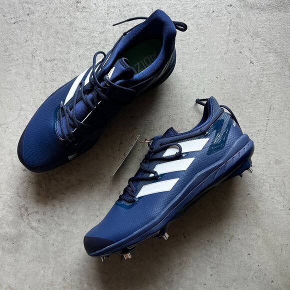 Adidas Adizero Afterburner 8 Team Navy Blue HO0978 Men's 13.5 Baseball Cleats - Picture 1 of 6